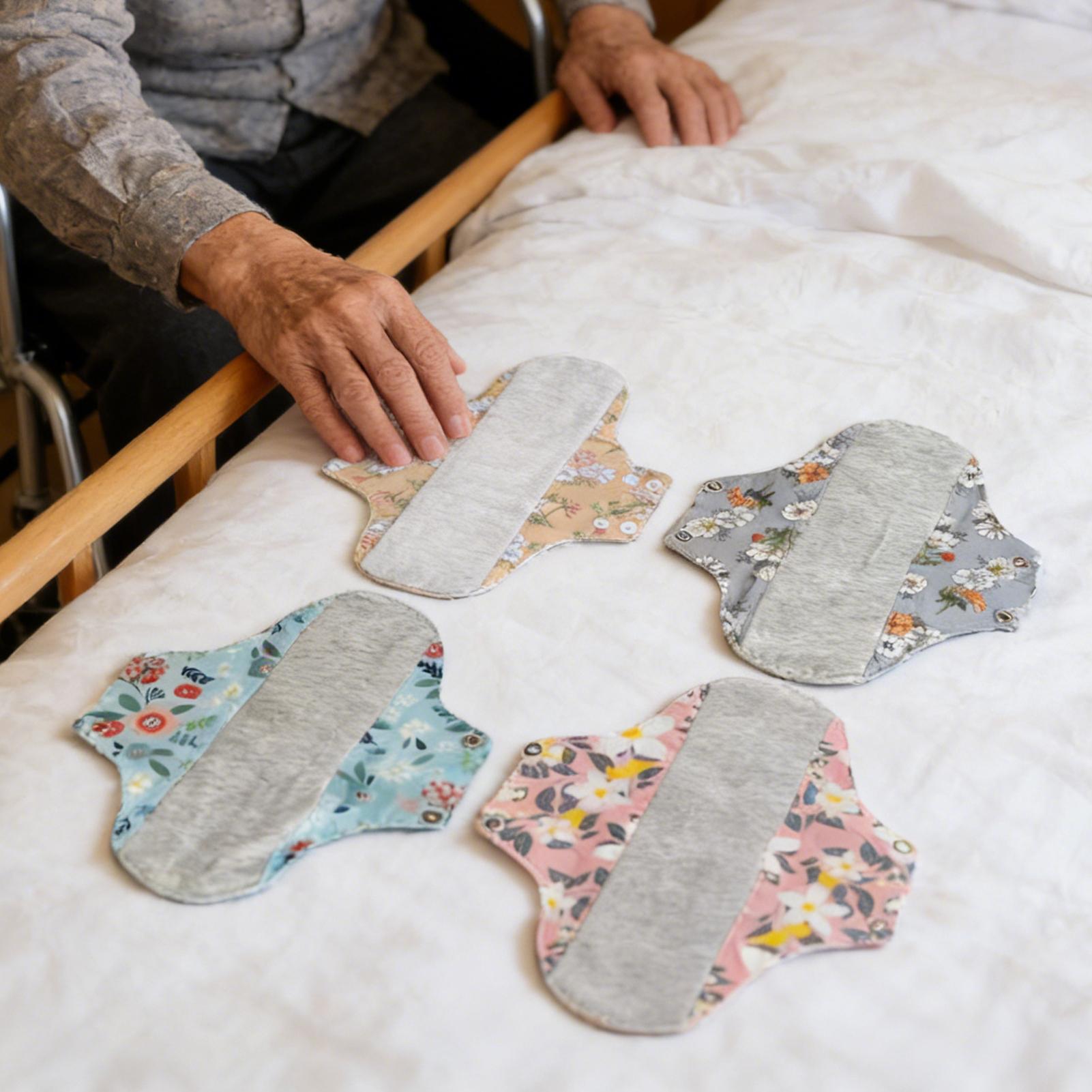 Cloth Pad Reusable - 재사용 가능한 생리대 4개, 새지 않는