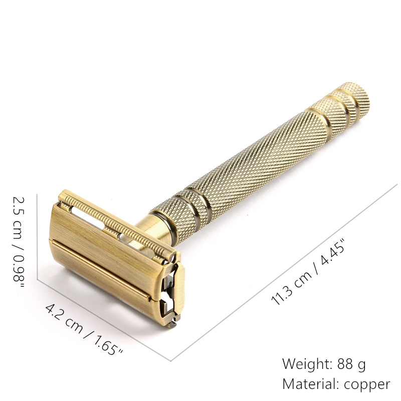 YINTAL 남성용 브론즈 클래식 양면 수동 면도기 롱 - Safety Razor Handle 리뷰 및 가격