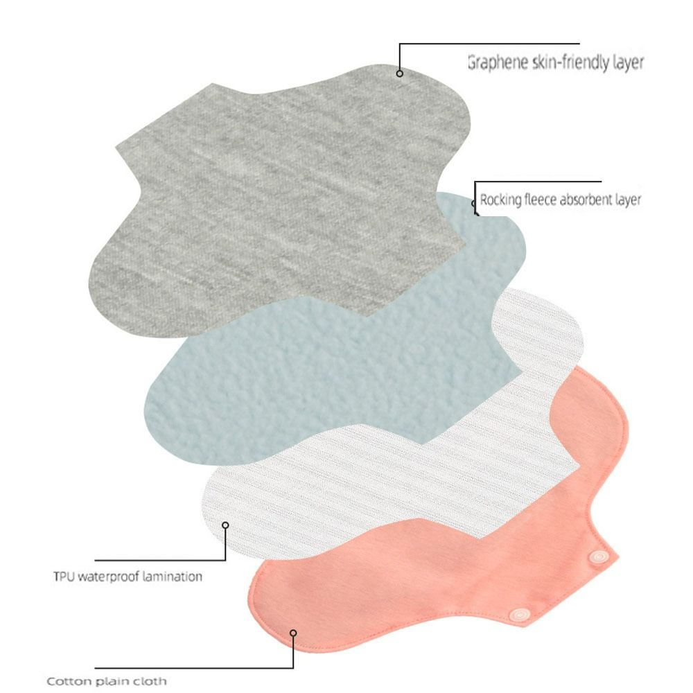 세탁 가능한 생리대, 재사용 가능한 그래핀 생리대, 통 - Cloth Pad Reusable 리뷰 및 가격