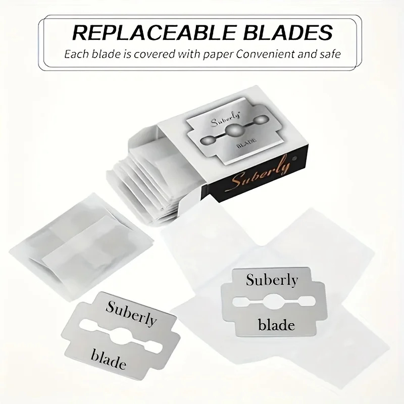스테인리스 스틸 안전 면도날, 하프 싱글 엣지, 이발사 - Safety Razor Handle 리뷰 및 가격