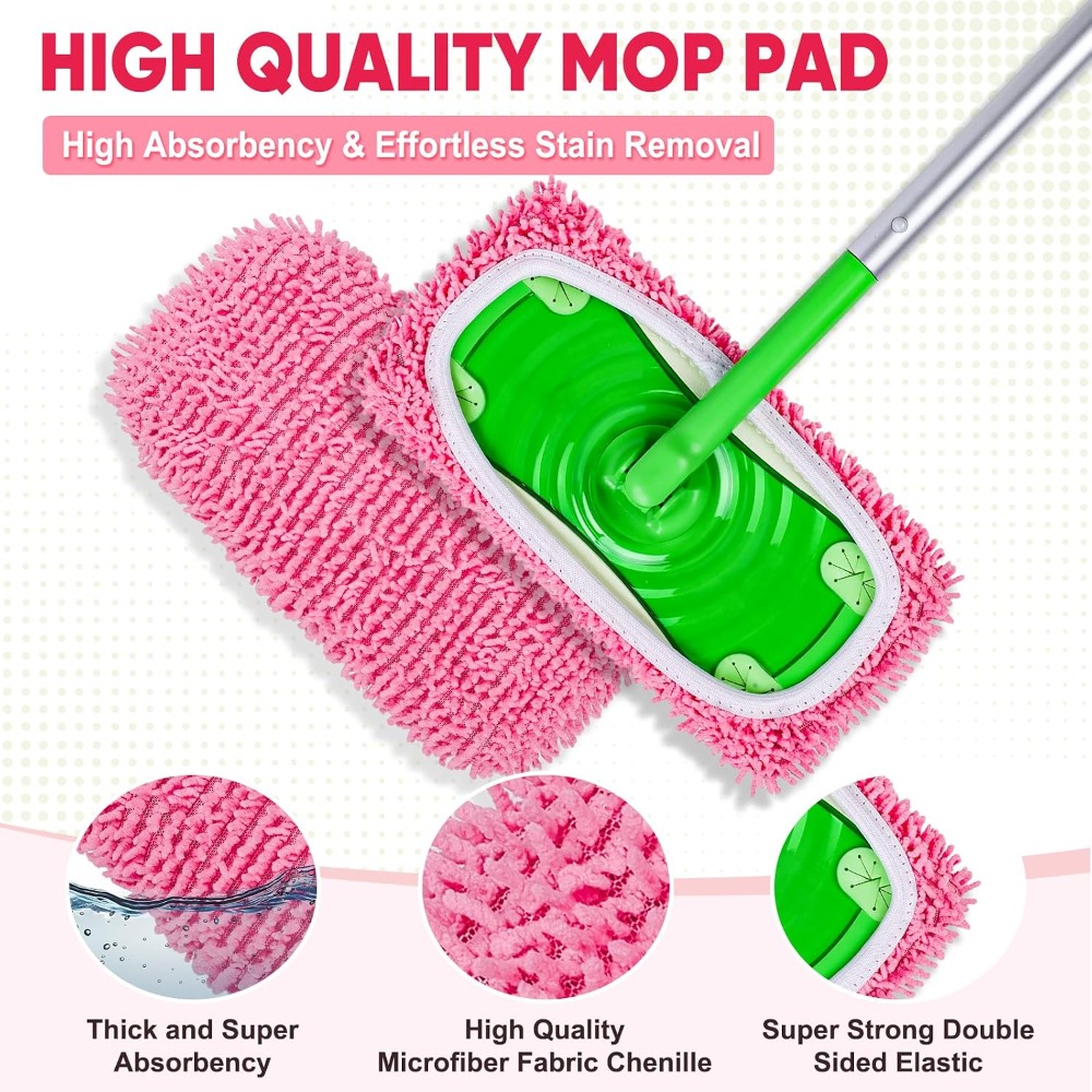 6개입 재사용 가능한 셔닐 걸레 패드, 평면 걸레용,  - Cloth Pad Reusable 리뷰 및 가격